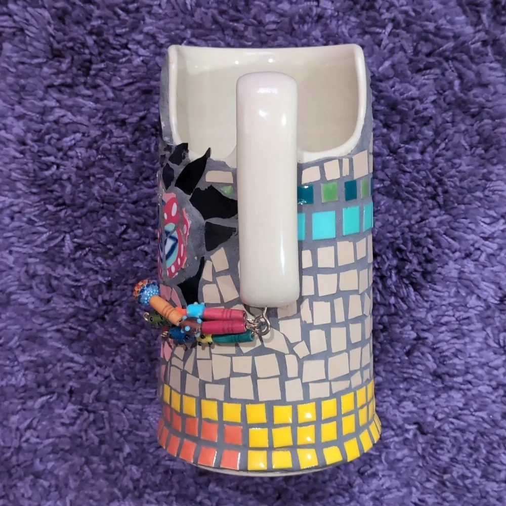 Mosaic Abstract Art Face Pitcher - Picture 4 of 10
